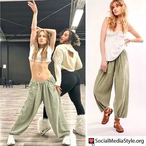 SOLD Free people To The Sky parachute type baggy pants